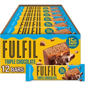 FULFIL Protein <b>Snack</b> <b>Bars</b> Flavored, Triple Chocolate, 12 Count - Product Image 1