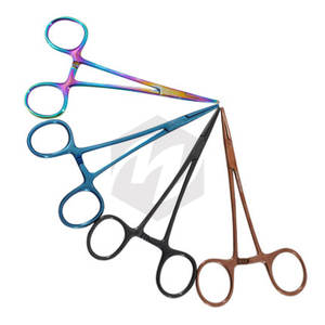 Halsted Mosquito Forceps 4,75 "Recta Hemostato Quirúrgico Abrazadera Color Recubierto Bloqueo Dental Uso Veterinario Instrumentos Médicos - Product Image 2