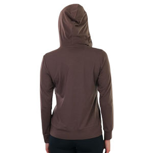 Sweat à capuche décontracté pour femmes grande taille, fermeture éclair intégrale, polaire doux, manches longues, avec poches latérales, vêtements d'extérieur pour l'automne et l'hiver, 100% coton - Product Image 2