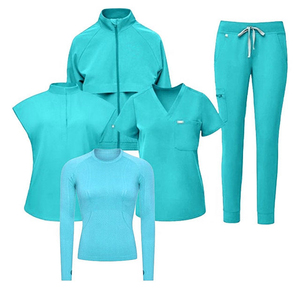 Nouvel arrivage Uniforme de médecin infirmier de haute qualité parfait pour les hommes Ensembles de gommage bon marché en gros Spandex/Polyester - Product Image 4