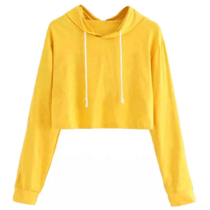 Nouveau pull à capuche décontracté en tricot pour femme, style sport, court, pour l'automne et l'hiver, avec logo brodé personnalisé - Product Image 3