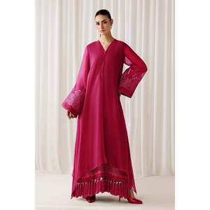 Vestido de Gasa con Bordado en Línea A EN-1304 - Product Image 1