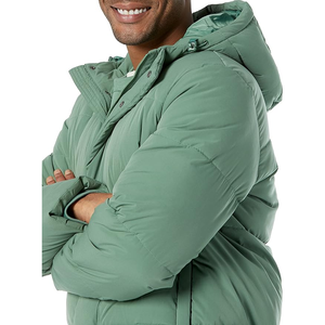 Veste matelassée d'hiver pour hommes personnalisée en gros Veste en cuir grande taille par temps froid tendance OEM - Product Image 3