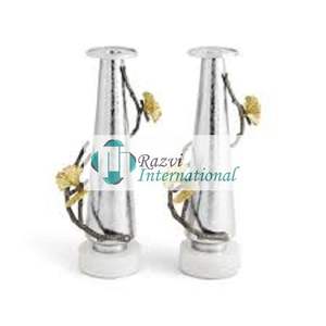 Nickel Plated <b>Candle</b> <b>Stick</b> <b>Holder</b> With Hammered Design 12 Inch Metal Mirror Polished <b>Candle</b> <b>Holder</b> Classic Stylish CandleHolder - Product Image 6