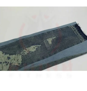 กางเกงยีนส์ขายาวสำหรับผู้ชาย, กางเกงยีนส์ขายาวมีรอยขาดทำจากผ้าฝ้ายทั้งหมดสำหรับ2025 - Product Image 6