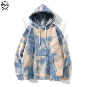 Suéter teñido anudado de invierno para hombre al por mayor, forro polar de algodón ecológico, impermeable, lavado ácido, diseño de impresión 3D - Product Image 2