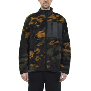 Veste polaire Sherpa ultra chaude pour hommes, col montant, poches latérales zippées, tissu en toile, haute rue, imperméable, respirant, élégant - Product Image 6