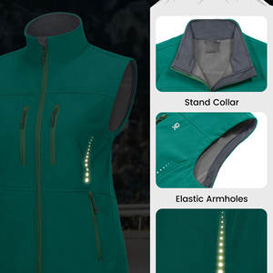 Gilet softshell pour femmes, respirant, couleur unie, séchage rapide, sans manches, col montant, gilet softshell de haute qualité pour femmes - Product Image 5