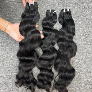 Cabello crudo vietnamita One Donor 100% Onda natural en extensiones de cabello humano de trama - Product Image 2