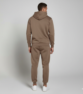 Survêtement uni à capuche personnalisé unisexe | Ensemble Streetwear respirant antibactérien avec doublure en polaire de coton épais | Hiver décontracté - Product Image 2