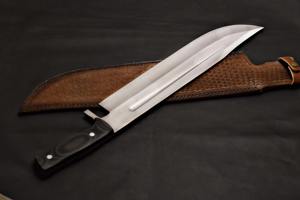 Cuchillo Bowie de acero inoxidable hecho a mano con mango de Micarta, regalo OEM personalizable para padre en bodas, cumpleaños o aniversario - Product Image 6