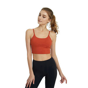 Soutien-gorge de sport confortable de couleur unie grande taille pour femmes soutien-gorge de sport confortable de couleur unie grande taille pour femmes Spandex - Product Image 3