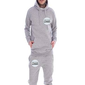 Sudadera de lana de 2 piezas para hombre, sudadera cálida de invierno, chaqueta y pantalones de chándal, conjunto de pantalones de chándal y Sudadera con capucha - Product Image 2