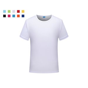 เสื้อยืดคอกลมแขนสั้นสำหรับผู้ชายเสื้อยืดลายวอลเลย์บอลสีทึบเสื้อยืดโพลีเอสเตอร์ออกแบบได้ตามต้องการโลโก้จำนวนจำกัด - Product Image 1