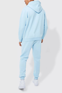 Moda personalizada pierna recta Boxy Oversized Zip up Chándal Streetwear Fleece Baggy Chándales para hombres - Product Image 3