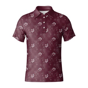 Polo de golf de haute qualité pour hommes, tissu extensible performant avec logo personnalisé, t-shirts à séchage rapide pour les clubs de golf, commandes en gros - Product Image 3