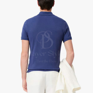 เสื้อยืดโปโลแห้งเร็วไซส์ใหญ่เนื้อผ้าโพลีเอสเตอร์ย้อมสีล้วนสำหรับผู้ชายโลโก้ตามสั่ง - Product Image 3