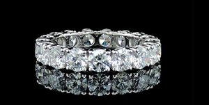 Alliance éternelle en diamant de laboratoire de 4,5 mm 5CTW, or massif 14 carats, bague de mariage - Product Image 2