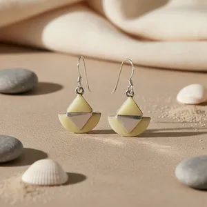 Pendientes de Plata con Diseño Geométrico para Mujer, Joyería Elegante - Product Image 3