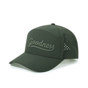 Gorra de Golf OEM ODM con Visera Curva Estructurada, Logotipo Bordado, Impermeable, 6 Paneles, Corte Láser Perforado, Gorra Deportiva con Cierre a Presión para Correr - Product Image 5