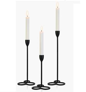 Modern Design Set of 3 <b>Black</b> High Quality Metal Candle <b>Holder</b> Stand Sleek Minimal Design Handmade for Home Decorative Lighting - Product Image 4