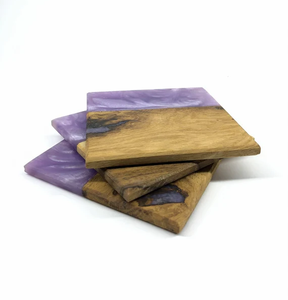 Sous-verre en bois et en résine très exigeant le plus vendu sous-verre en résine en bois de couleur de forme de taille personnalisée prix abordable - Product Image 5