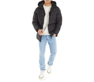 Chaqueta acolchada de gran tamaño con cremallera sólida de calidad superior, chaquetas de plumón impermeables acolchadas personalizadas cálidas de invierno para hombres 2026 - Product Image 4