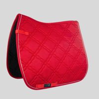 SKI INTERNATIONAL Tapis de selle de dressage et de saut de haute qualité avec broderie de logo personnalisé, doublure en satin, coton, polyester et maille, boucles