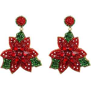 Boucles d'oreilles perlées maison en pain d'épice faites à la main boucles d'oreilles bijoux de vacances accessoires de Noël uniques utilisés pour les femmes et les filles - Product Image 6