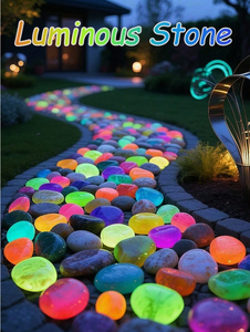 Vari Colori Disponibili, Ciottoli Luminosi per Bagno e Spa, Mosaico di Ciottoli Luminescenti, Pietre che si Illuminano al Buio per Sentieri di Giardini e Vialetti - Product Image 1