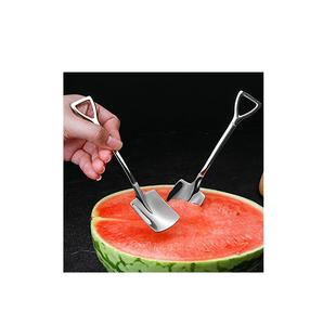 Cuillère à dessert en acier avec cuillère à thé et fourchette et cuillère à thé en bois au meilleur prix - Product Image 1