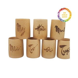 ถ้วยไม้ไผ่ธรรมชาติ100% พร้อมที่จับ | แก้วเป็นมิตรกับสิ่งแวดล้อมอย่างยั่งยืน | น้ำหนักเบาและทนทานสำหรับชากาแฟหรือสมูทตี้ - Product Image 5