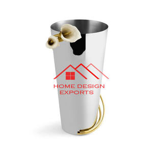 แจกันดอกไม้โลหะตกแต่งบ้าน โรงแรม แจกันโลหะตกแต่งโต๊ะหรูหรา - Product Image 3