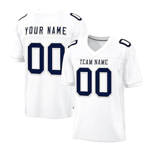 Maillot de football américain en gros de haute qualité 100 % polyester 250 g/m² respirant anti-humidité design personnalisable manches courtes - Product Image 4