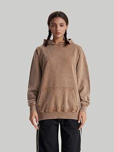 Sudadera con capucha de gran tamaño para mujer, jersey con logotipo personalizado, sudadera de lana de manga larga OEM, proveedor de fábrica al por mayor - Product Image 2