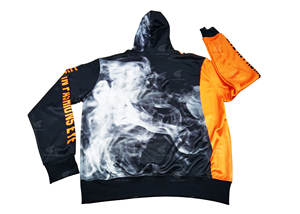 Survêtement décontracté pour homme de qualité supérieure, avec impression par transfert thermique, logo personnalisé, design solide, sweat à capuche épais et empilé - Product Image 3