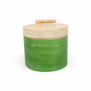 Tarro de laca hecho a mano, contenedor decorativo para almacenamiento en el hogar, cocina, mesa, baño. - Product Image 2