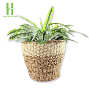 New Arrival Indoor & Outdoor <b>Seagrass</b> Planter <b>Pot</b> Vietnam-Made Natural Home Decorative Flower <b>Pots</b> & Planters - Product Image 2