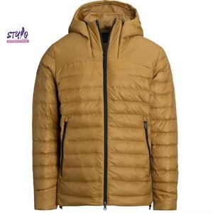 Chaqueta Abrigada Ligera al por Mayor, Chaqueta de Invierno Negra Personalizada, Chaqueta Acolchada con Relleno de Plumón, Chaqueta de Algodón para Hombre - Product Image 5