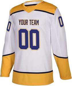 Bajo MOQ alta calidad práctica al por mayor personalizado hombres mujeres Hockey desgaste jóvenes barato en blanco hockey sobre hielo Jersey - Product Image 6