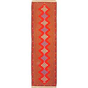 Un kilim persa Sanandaj único de su tipo, de 10'4 x 2'9 - Product Image 1