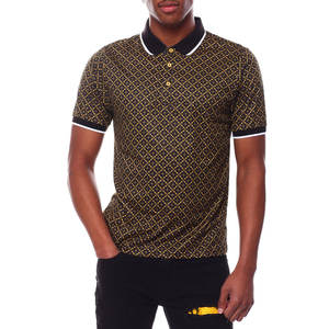 Camiseta de manga corta regular para hombre, camisetas de polo personalizadas de algodón, ropa informal para correr, camiseta con patrón sólido para uso en la calle - Product Image 1