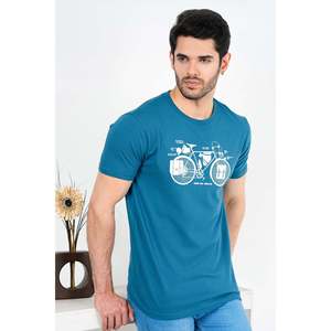 Mens TRICYLE Graphic Casual T-Shirt Oversize 100% Cotton Jersey Solid Pattern Design Compressed Features - Product Image 2