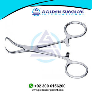 คีมผ่าตัดแบบโคเชอร์ แบ็คเฮาส์ โค้ง 135 มม. |   เครื่องมือแพทย์แบบใช้ครั้งเดียวทิ้ง ทำจากสแตนเลส ขายส่ง - Product Image 2