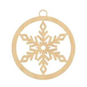 Ensemble d'ornements de Noël en bois de haute qualité pour bricolage artisanat tranches de bois naturel découpées au Laser pour décor de vacances et décorations suspendues - Product Image 6