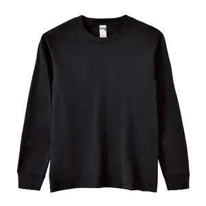 เสื้อยืดคอกลมแขนยาวสำหรับผู้ชายผ้าฝ้าย100% 205กรัมระบายอากาศได้ดีสวมใส่สบายปรับโลโก้ได้ตามต้องการ - Product Image 2