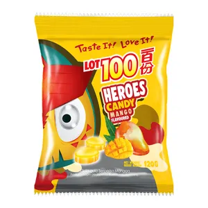 Lot 100 Heroes Candy - Mango Flavour Sweet 120g x 10 x 4