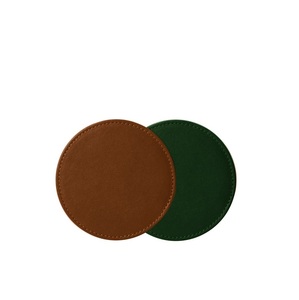 Bulk Customized Leather <b>coaster</b> Design Blank PU Leather Cup <b>Coaster</b> <b>for</b> <b>Drink</b> Kitchenware and Restaurants - Product Image 2