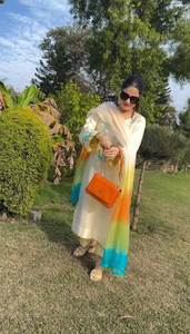 Party Wear Look Designer Kurta Set avec broderie Séquence Travail - Product Image 5