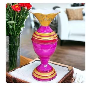 แจกันเหล็กสแตนเลสทำด้วยมือแจกันตั้งพื้นดีไซน์ชายฝั่งสำหรับตกแต่งบ้านและโรงแรม - Product Image 4